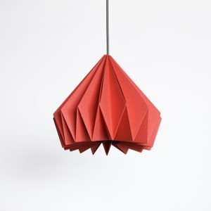 Paralume origami in carta rossa Brownfolds; confezione doppia Vanilla Bliss