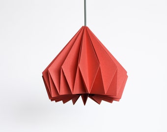 Brownfolds Red paper origami lamp shade; Vanilla Bliss dual pack