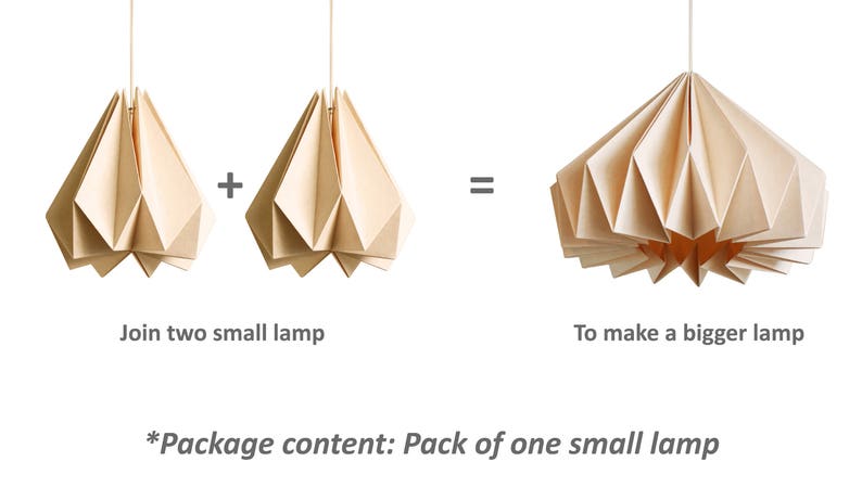 Brownfolds Paper Origami Lamp shade Vanilla Bliss single pack image 5