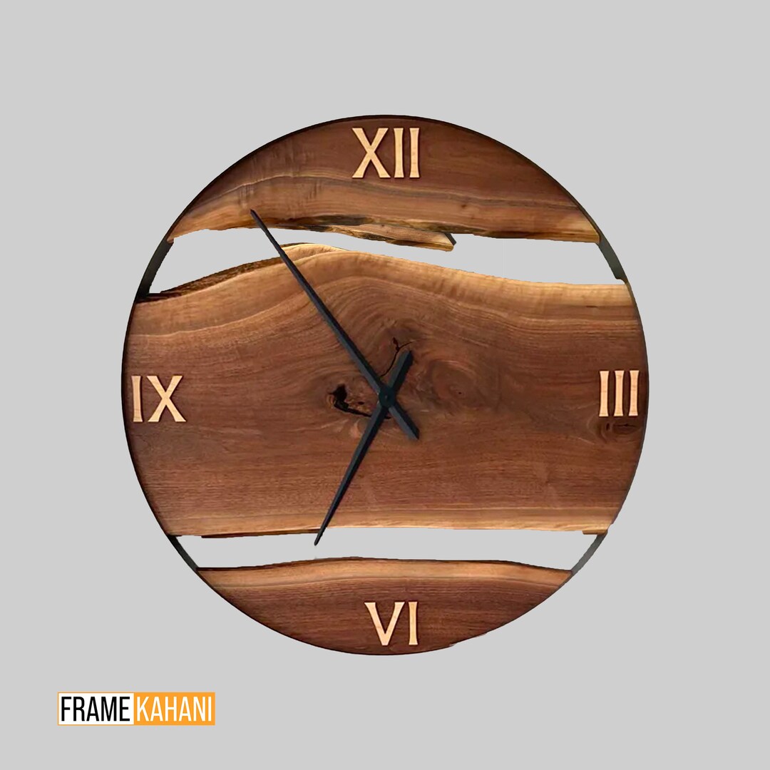 Made to Order Metal & Wood Wall Clock Big Wood and Metal Etsy