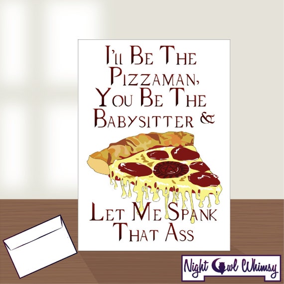 Supernatural Porn Castiel - Supernatural Pizzaman Card, Funny Castiel Quote About the Porno with the  Pizzaman & the Babysitter