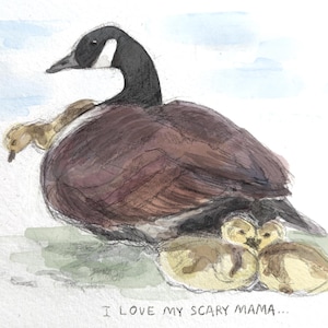 Eu amo minha mãe assustadora - Arte de gansos canadenses
