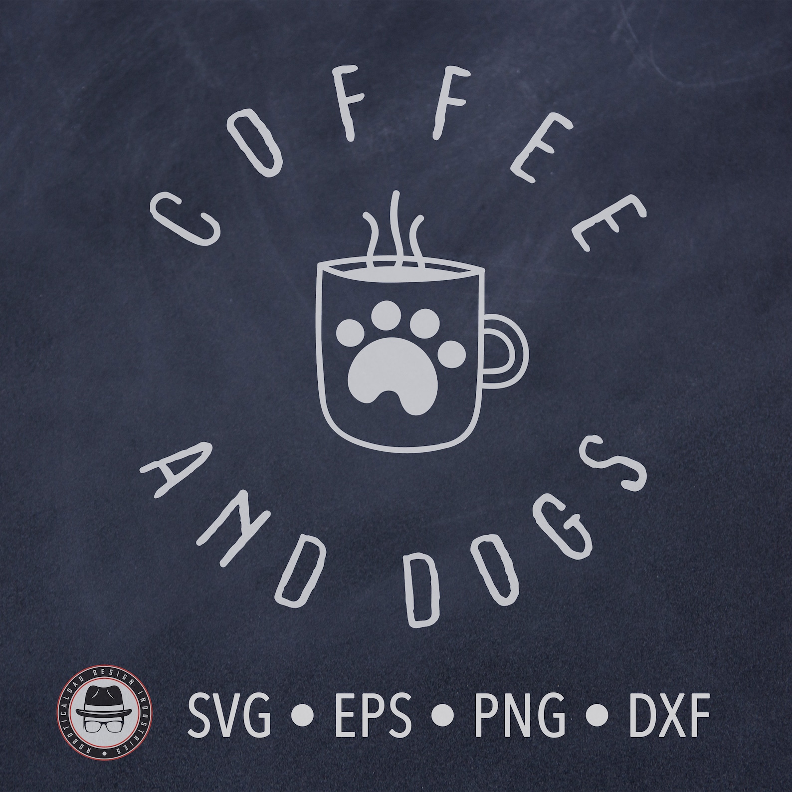SVG Coffee and Dogs Coffee Cup Dog Paw svg eps png dxf Etsy
