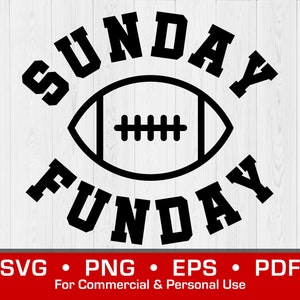 Sonntag Funday Fußball SVG Clipart – SVG | eps | Png | PDF Vektor