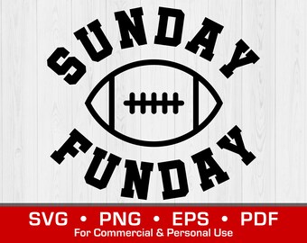 Sunday Funday Football SVG Clipart – Svg | Eps | Png | PDF Vector