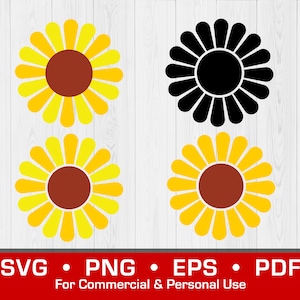 Sunflowers SVG Clipart – Svg | Eps | Png | Pdf Vector