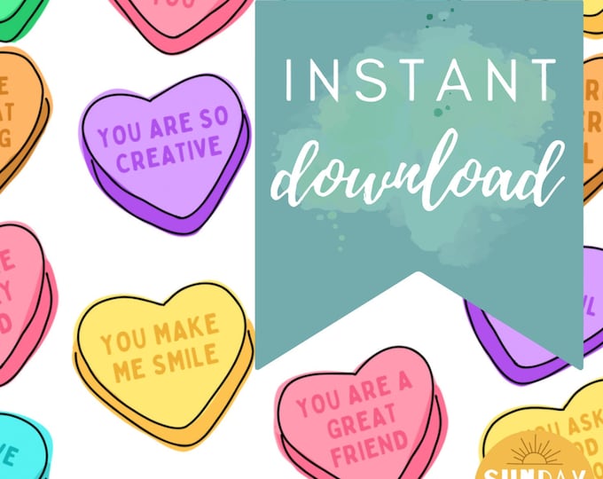 Conversation Hearts Clip Art Set || Positive Message Conversation ...