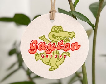 Gayton Gators Ornament (PREORDER) || Light-weight, Paperboard Ornament || Henrico Schools Christmas Gift || Richmond Stocking Stuffer