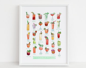 Drinks of Richmond Print || RVA Wall Art || Downtown Richmond, Va Gift