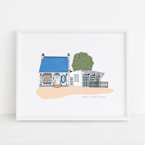 Peach Street Books || Cape Charles, Va Prints || Eastern Shore Virginia Art || Virginia Coffee Shops