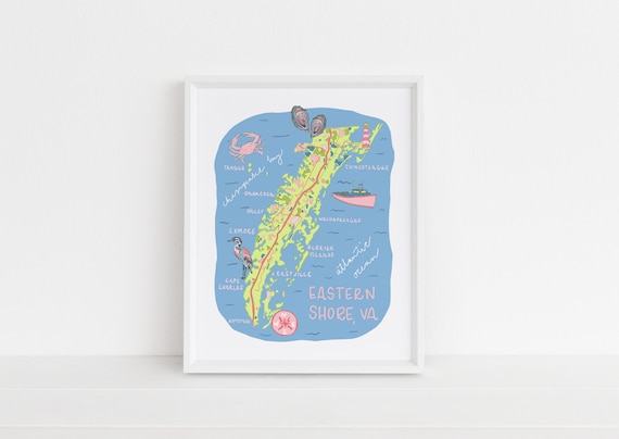 Map With Cities Of Eastern Shore