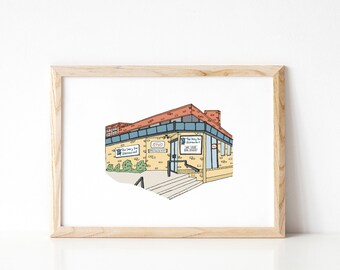 The Dairy Bar Print || Richmond Restaurants || Richmond, Va Downtown Art || RVA Gift