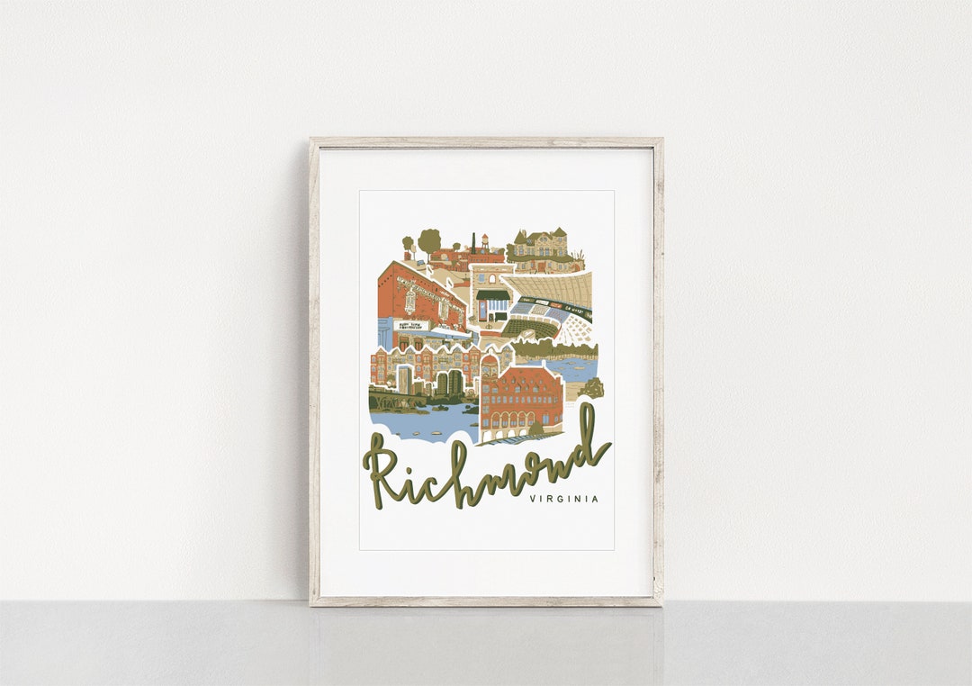 Richmond, Va Collage Print || RVA Skyline Art || Downtown Richmond ...