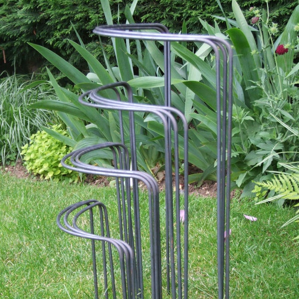 Plant Supports (Naturally Rusting Bow-Supports) Made in UK from Solid 6mm Metal.