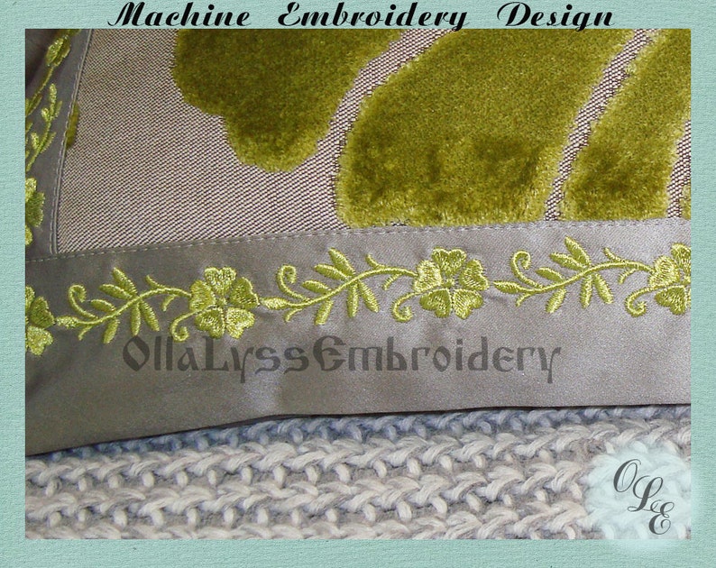 Floral endless border digital machine jessecmault design  etsy
