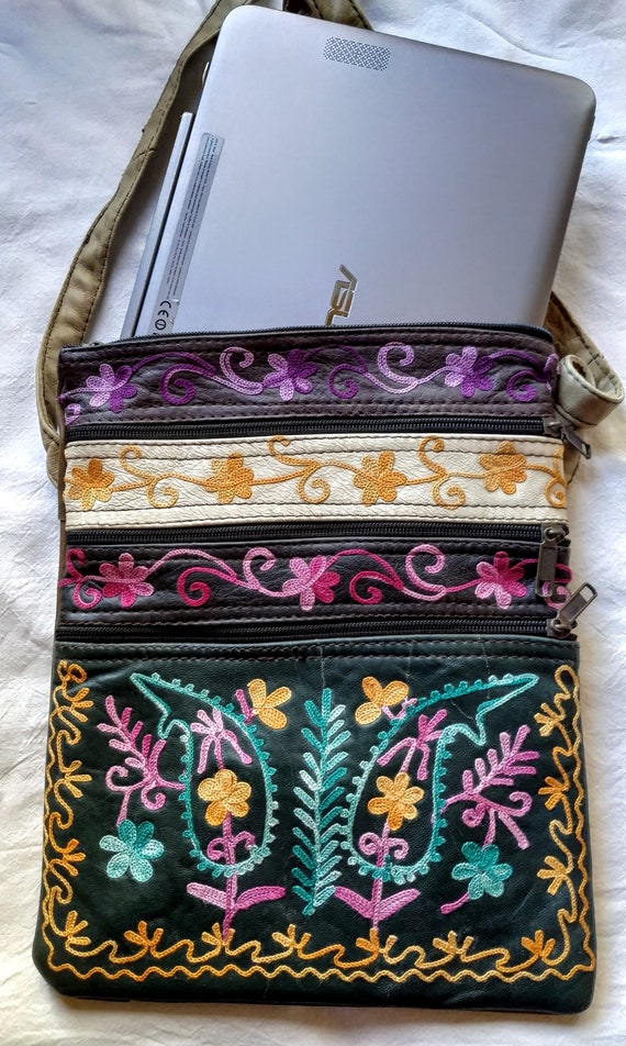 Hand Embroidered Kashmiri Style Multi-Purpose Mobile Bag Jewellery Purse Wallet