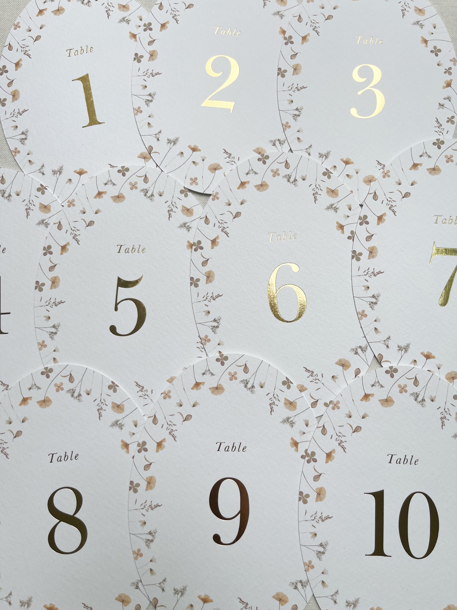 Lilla Floral Oval Table Numbers - Etsy