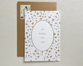 Lilla Floral Congratulations Card