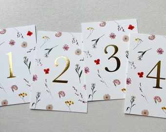 Anna Floral Table Numbers