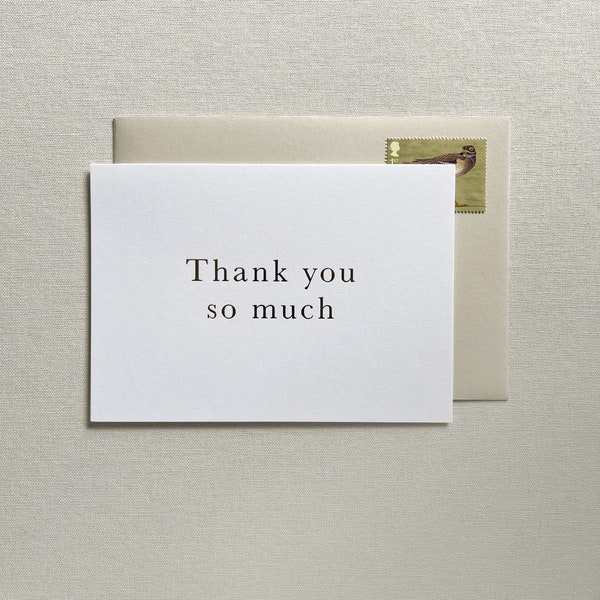 Foil Pressed Thank You Card Etsy