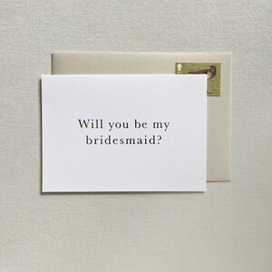 Gold Foil Bridesmaid Card