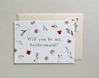 Anna Floral Bridesmaid Card