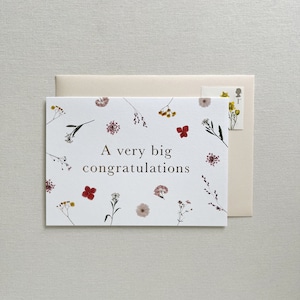Carte de félicitations florales Anna