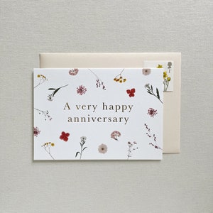 Tarjeta de aniversario floral de Anna