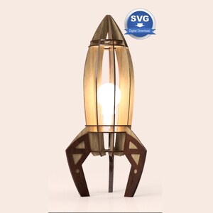 Rocket Lamp Laser Cutter Files