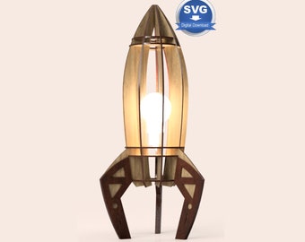 Rocket Lamp Laser Cutter Files
