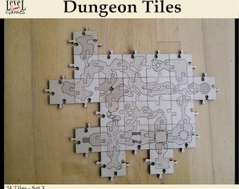 Dungeon Tiles Set 3 & 4 - Laser-Cut Design Files