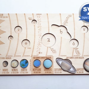 Solar System Puzzle Laser Cutter Files