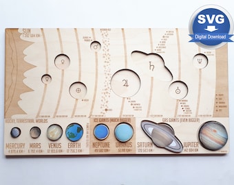 Solar System Puzzle Laser Cutter Files