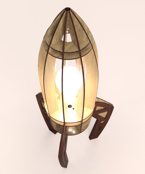 Rocket Lamp Laser Cutter Files - Etsy