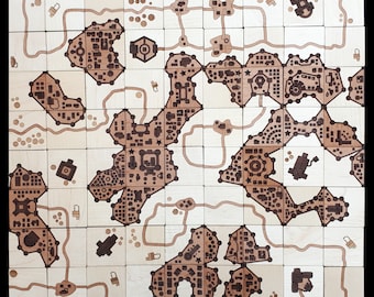 Deluxe Carcassone Tiles - Laser Cutting Pattern