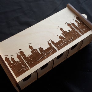 Deluxe Carcassone Tiles -- Box - Laser Cutting Pattern