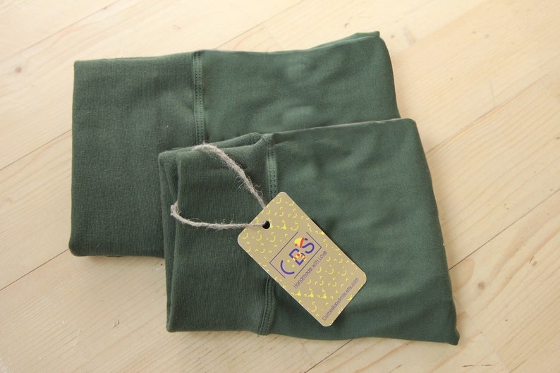 Olive green leggings for baby Leggings cotton high waist Etsy