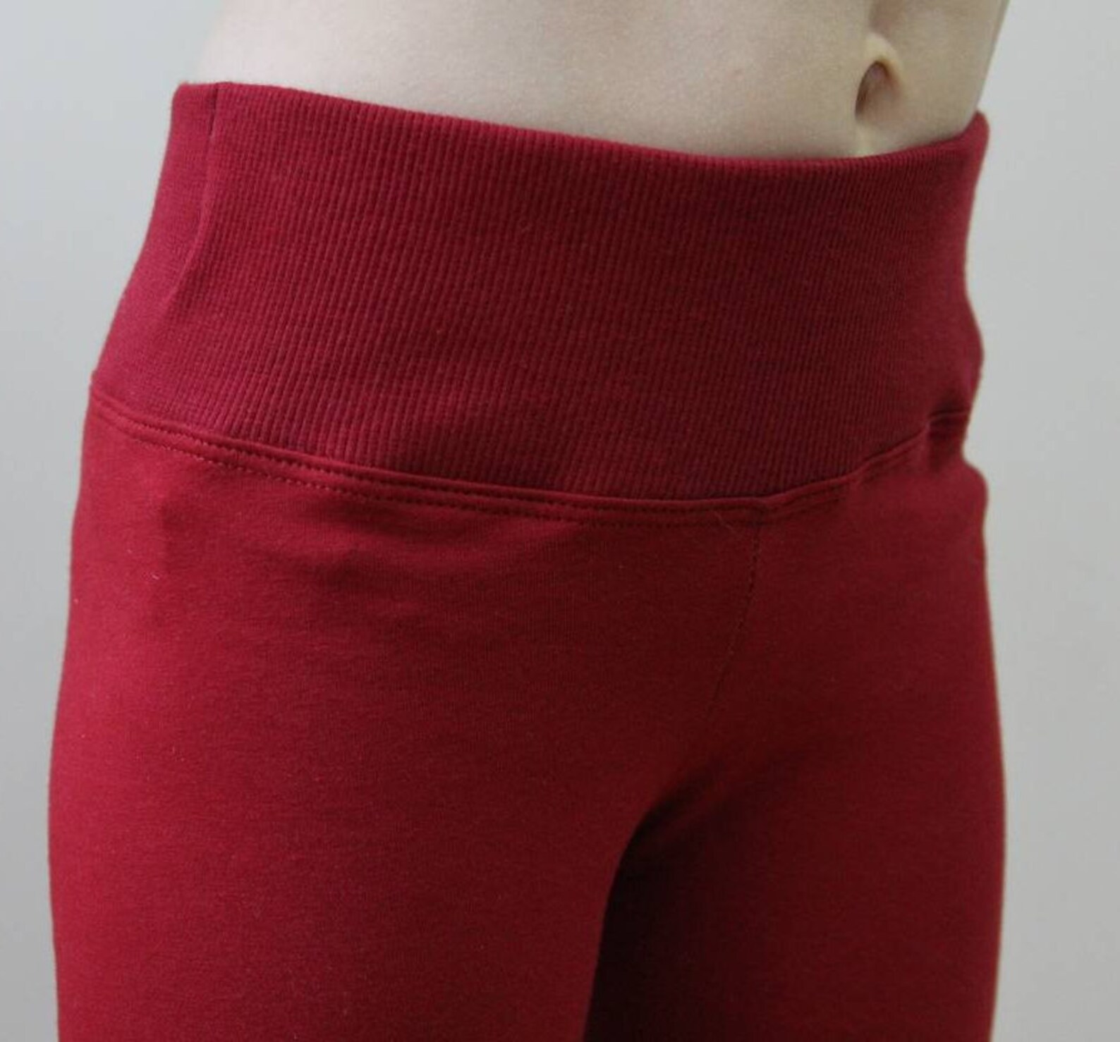 Burgundy leggings for baby Leggings cotton high waist Tights Etsy