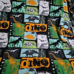 Jersey fabric by the yard Fabric knitted dinosaurs cotton