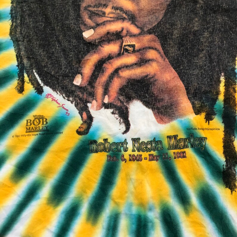 Super Rare Vintage 1997 Robert Nesta Marley Tye Dye