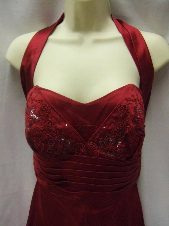 1950's Cherry Red Halterneck Dress