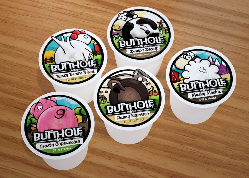 Butthole Coffee™ Keurig Cup Gag Stickers image 7