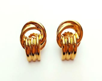 Vintage 1980s Ohrstecker vergoldet