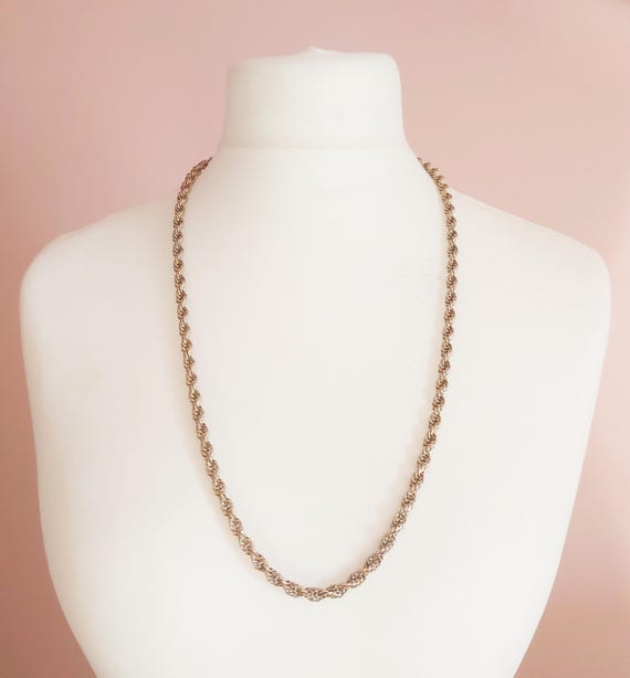 Vintage 60s Gold Tone Chunky Chain Necklace