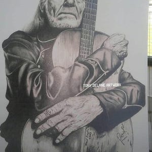 Hand drawn in pencil Willie and trigger art print. 11x14 inches in size.