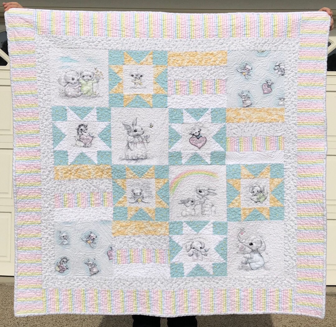 Quilted, Hand Crafted Baby's Quilt-keepsake-newborn-home Furnishing ...