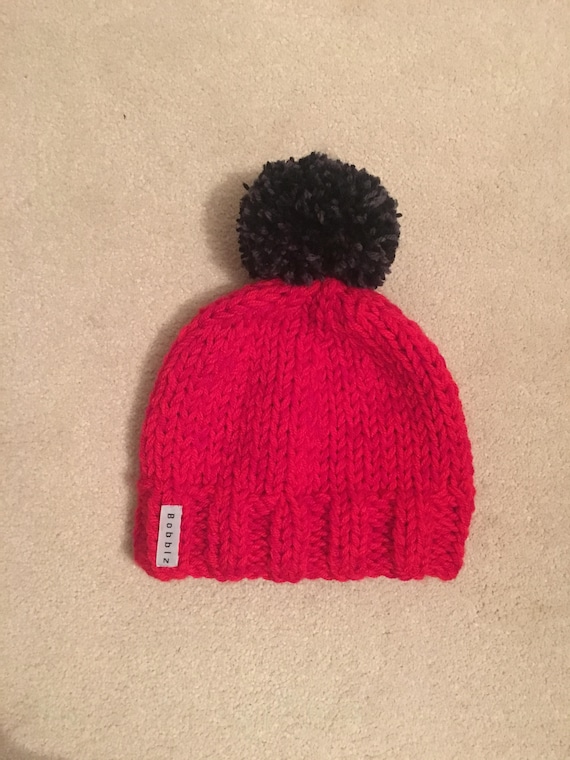 mens grey bobble hat