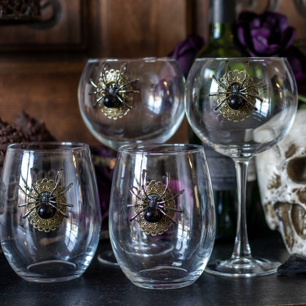 Gothic Wine Glasses Etsy