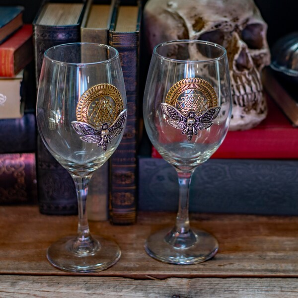 Gothic Wine Glasses Etsy