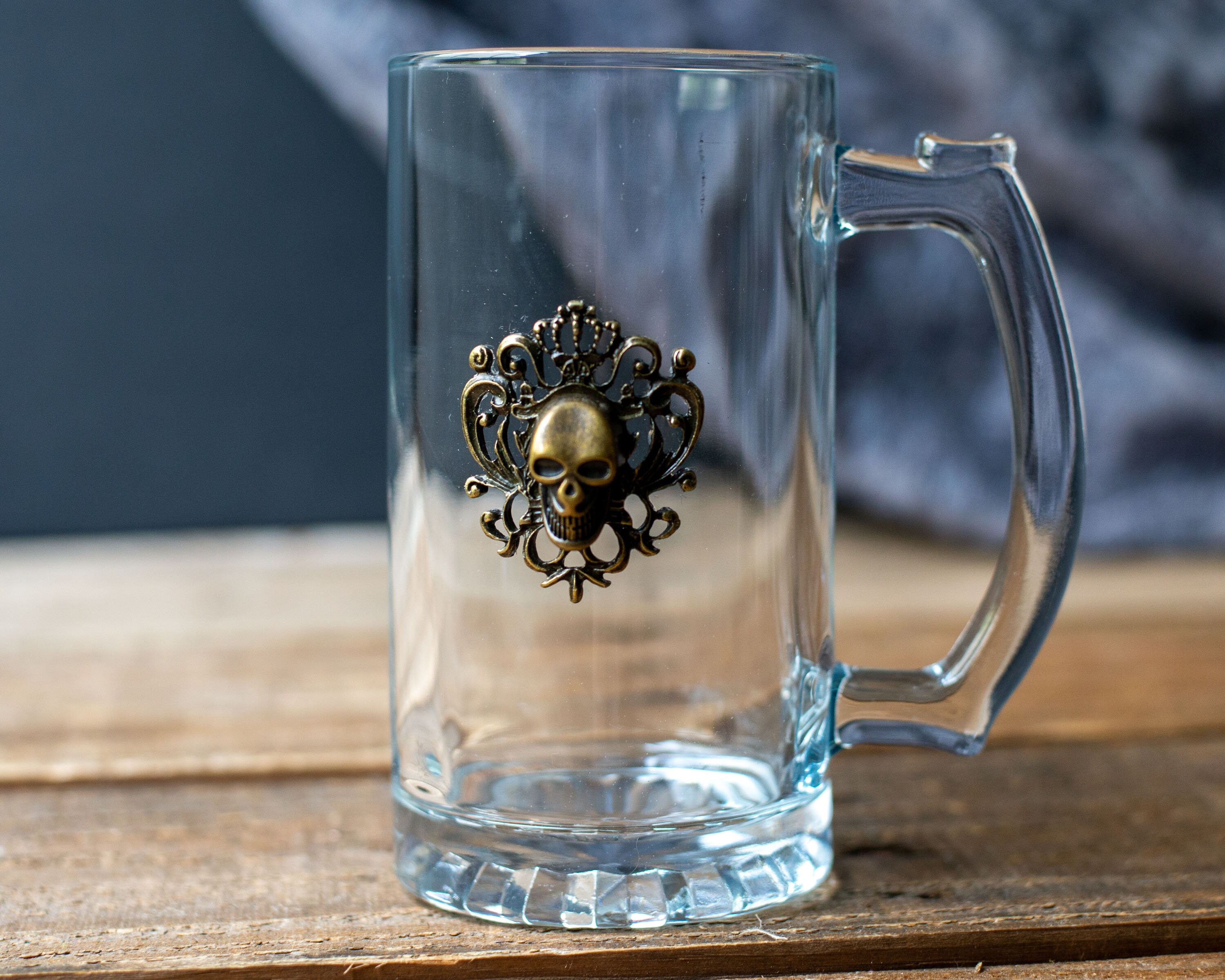 Gothic Skull Drinking Glass Skull Beer Glass Gothic Beer Etsy
